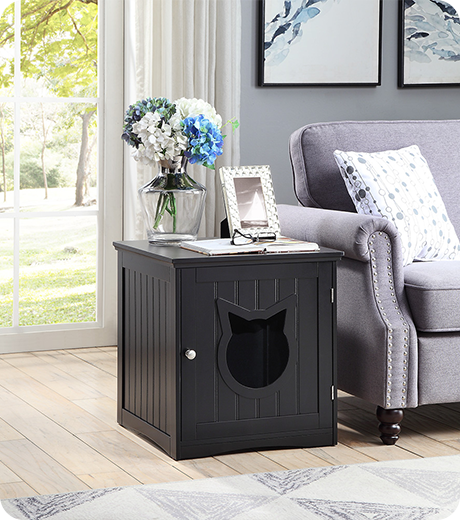 House Side Table, Nightstand Pet House, Litter Box Enclosure