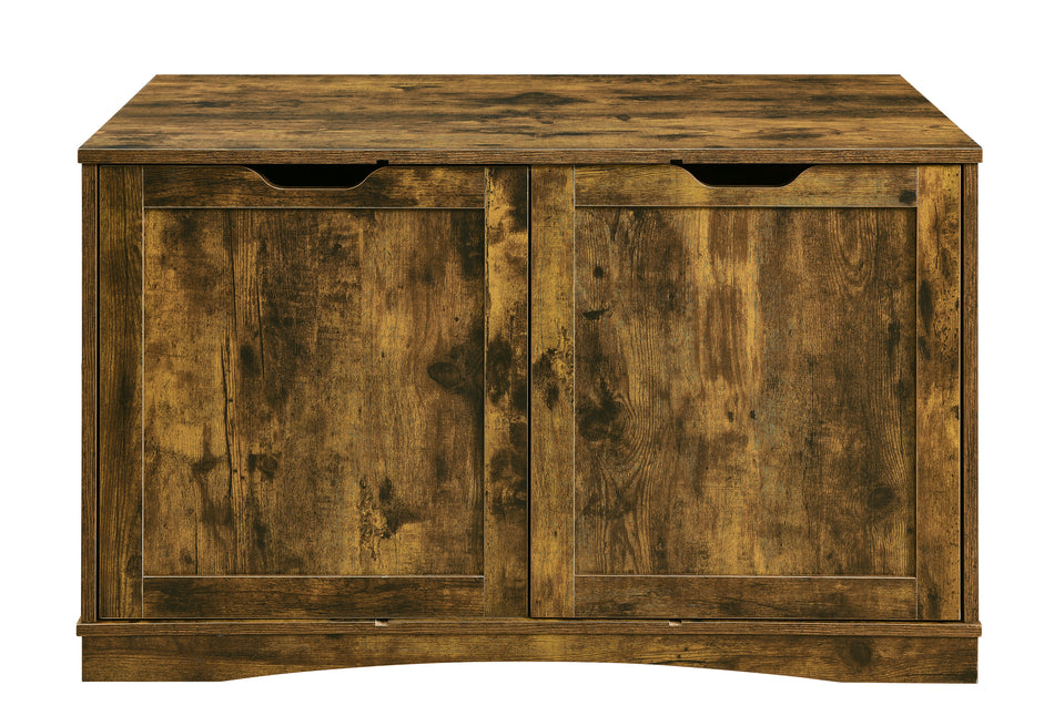X-Large Cat Litter Box Enclosure Furniture Box House with Table, Rustic Brown