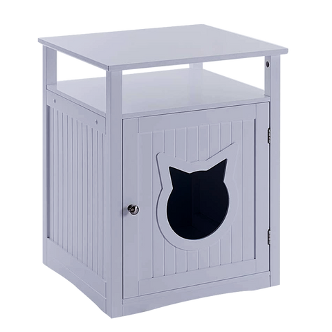 Cat House Side Table, Nightstand Pet House, Litter Box Enclosure