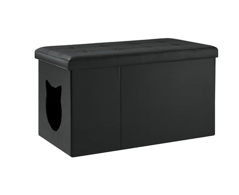 Designer Cat Litter Box Enclosure Hidden Washroom Bench Ottoman